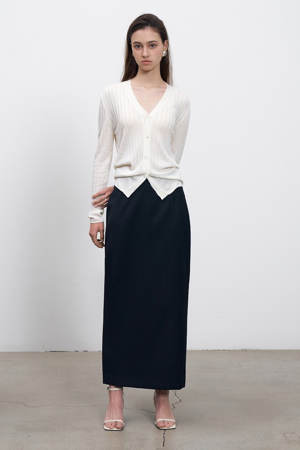 RENEJ - 롱스커트 - Wool Blended H-line Skirt