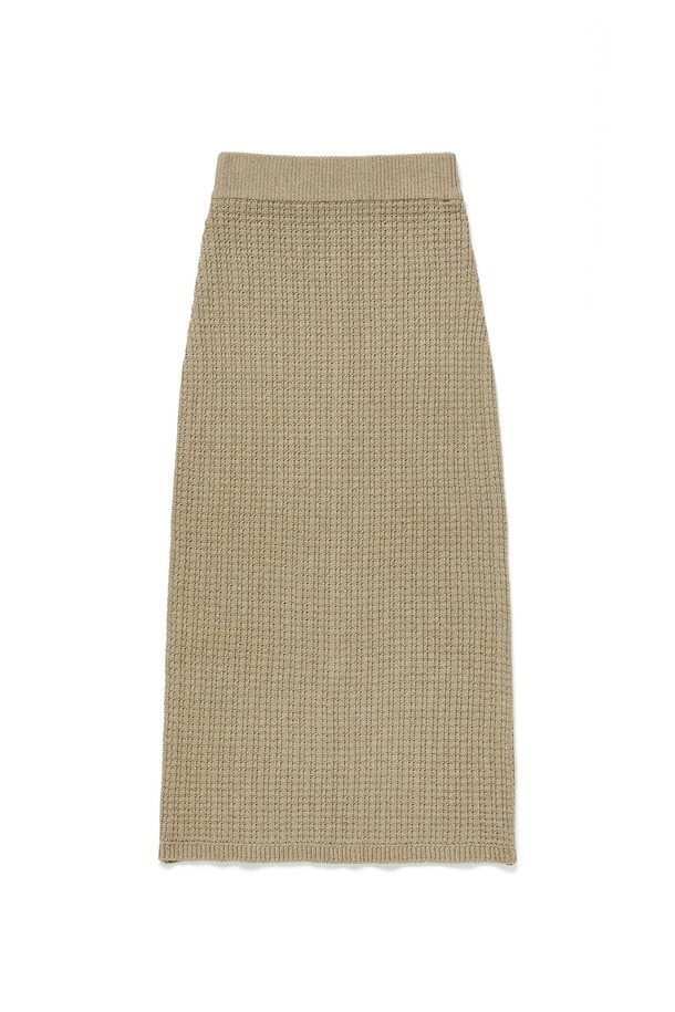 RENEJ - 롱스커트 - Cotton Slit Knit Skirt