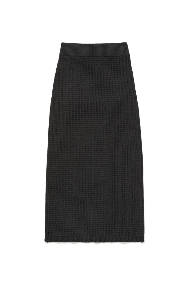 RENEJ - 롱스커트 - Cotton Slit Knit Skirt