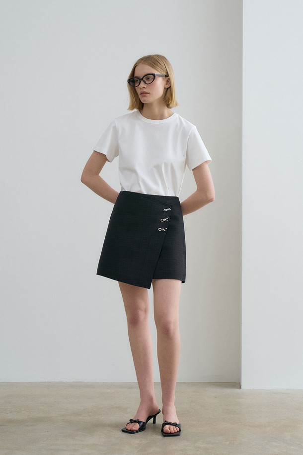 RENEJ - 미니스커트 - Tweed Wrap Mini Skirt