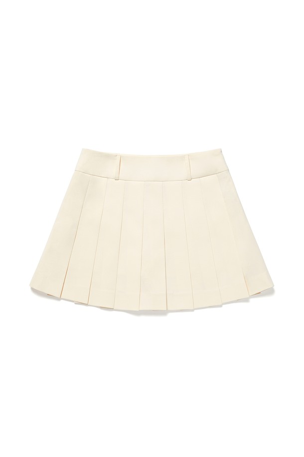 RENEJ - 미니스커트 - Classic Belted Pleats Skirt