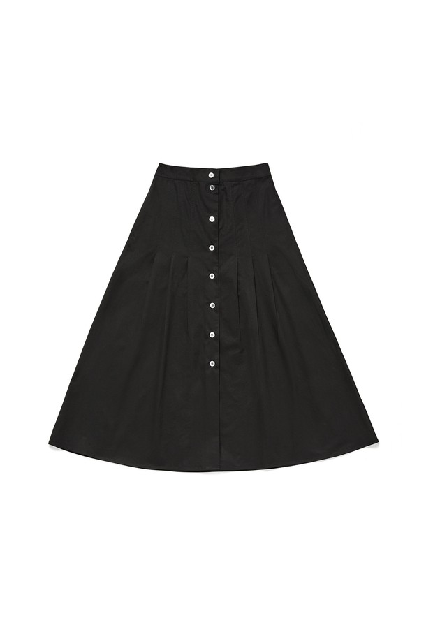 RENEJ - 롱스커트 - A Line Button Skirt