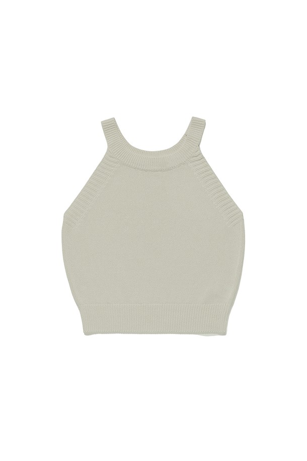 RENEJ - 민소매티셔츠 - Cotton Hole Sleeveless Knit