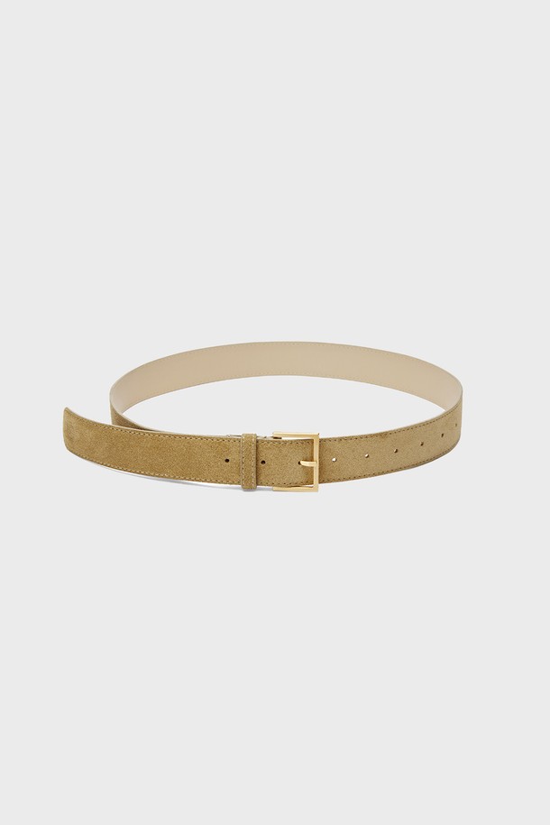 RENEJ - 벨트 - Slim Square Suede Belt