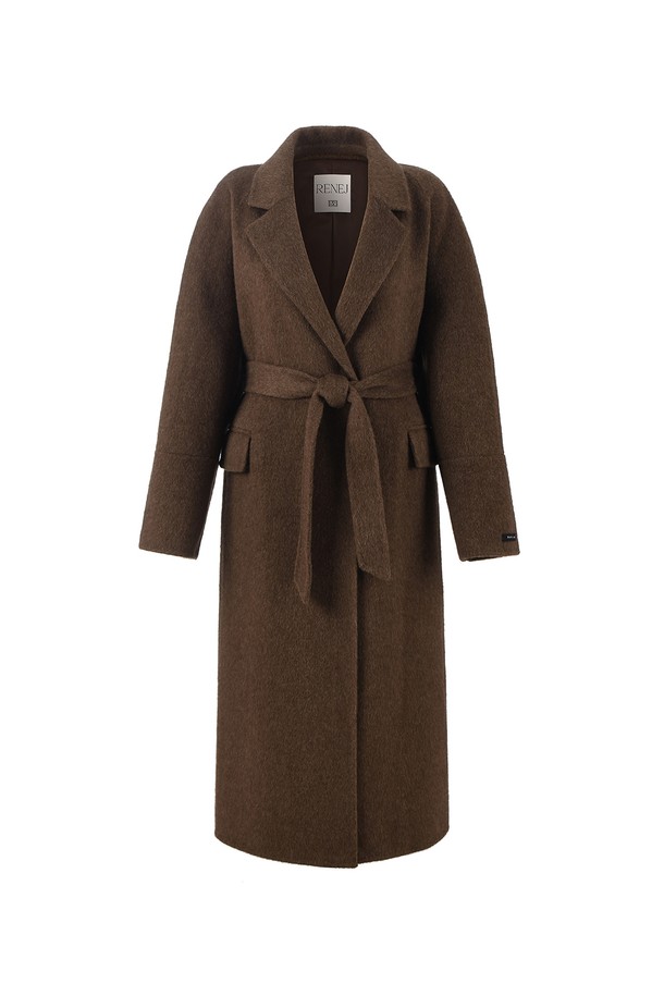 RENEJ - 코트 - [HANDMADE] Wool Double Belted Long Coat