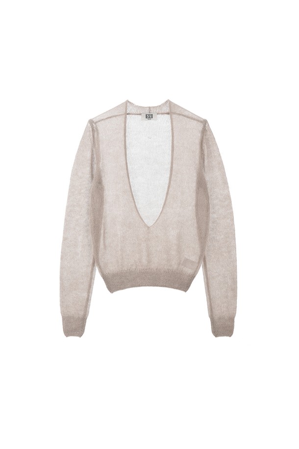 RENEJ - 스웨터 - Mohair plunge neck Knit