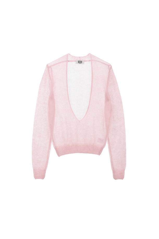 RENEJ - 스웨터 - Mohair plunge neck Knit