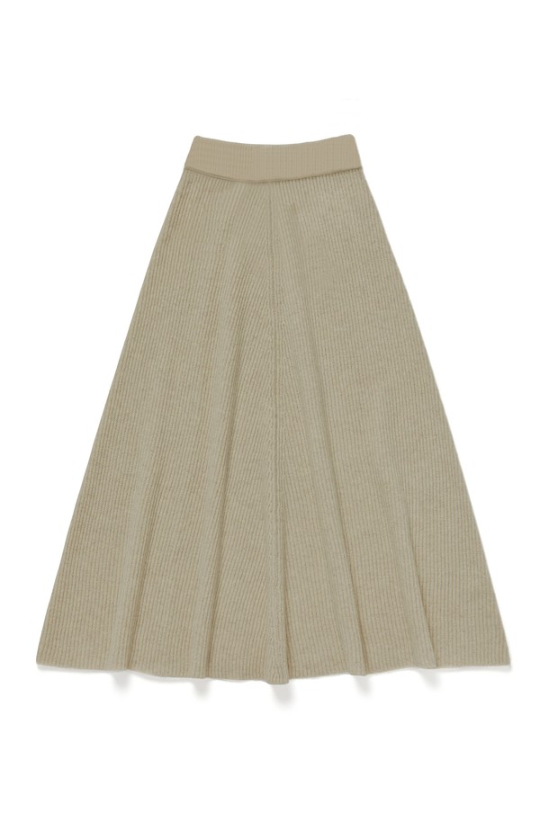 RENEJ - 미디스커트 - Air Wool Pleated Long Skirt