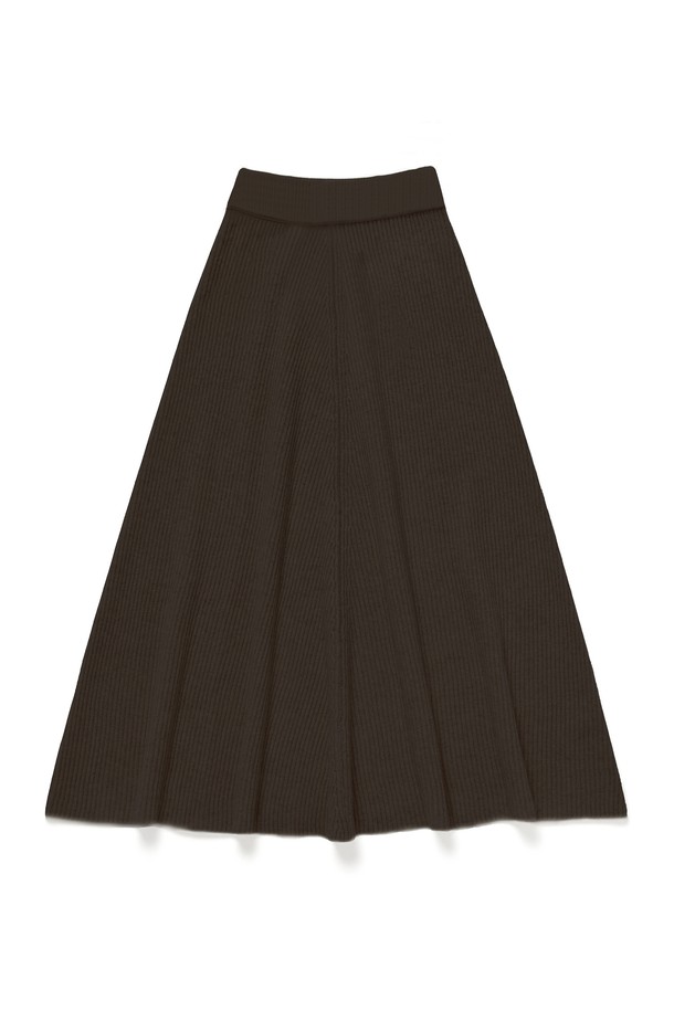 RENEJ - 미디스커트 - Air Wool Pleated Long Skirt