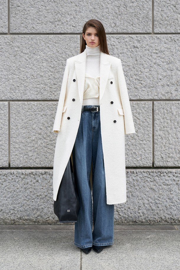 RENEJ - 가디건 - Alpaca Tailored Oversize Long Coat