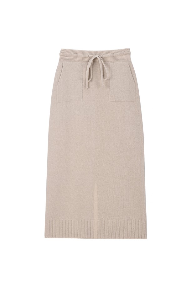 RENEJ - 롱스커트 - String Pocket Wool Skirt