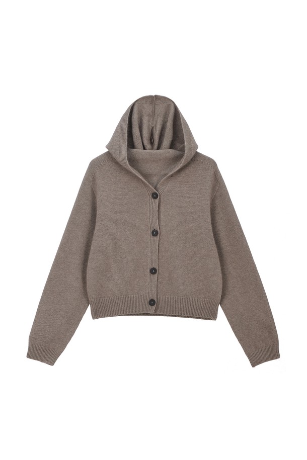 RENEJ - 스웨터 - Holga Raccoon Hood Cardigan