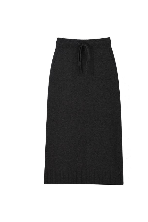 RENEJ - 롱스커트 - String Pocket Wool Skirt