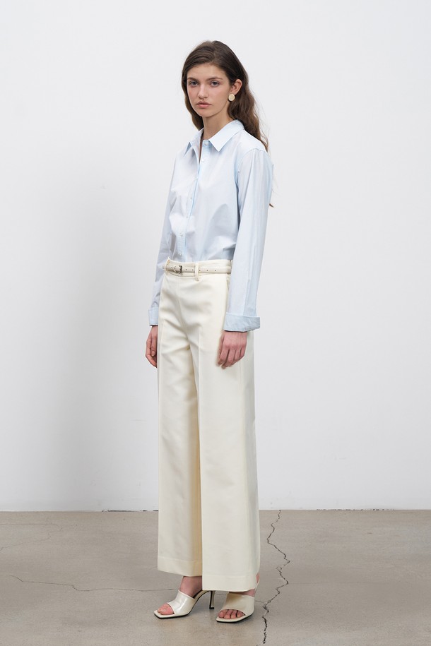 RENEJ - 롱/미디팬츠 - Classic Low Wide Pants