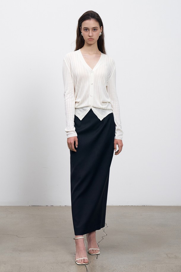 RENEJ - 롱스커트 - Wool Blended H-line Skirt