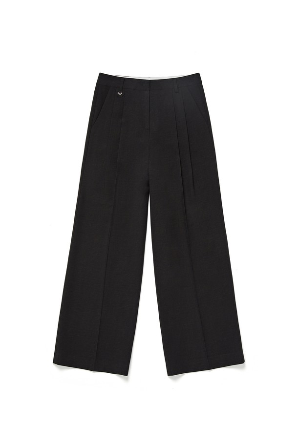 RENEJ - 롱/미디팬츠 - Classic Linen Wide Pants