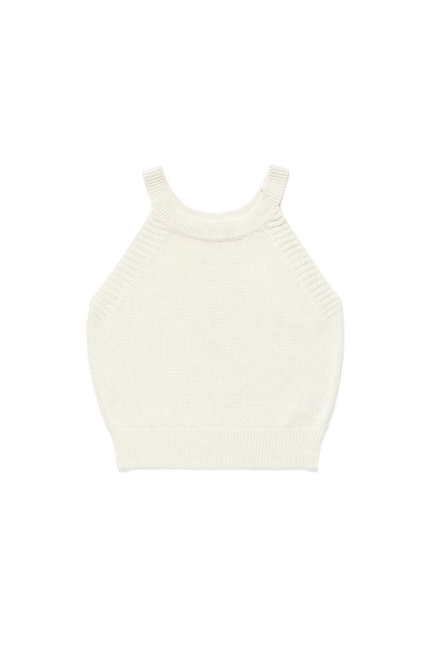 RENEJ - 민소매티셔츠 - Cotton Hole Sleeveless Knit