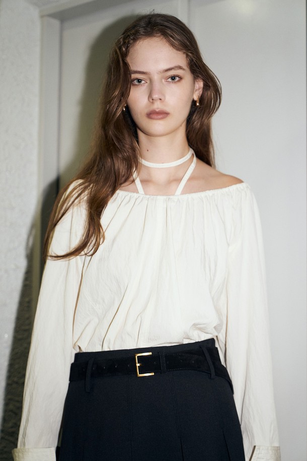 RENEJ - 블라우스 - Shirring Blouse Top