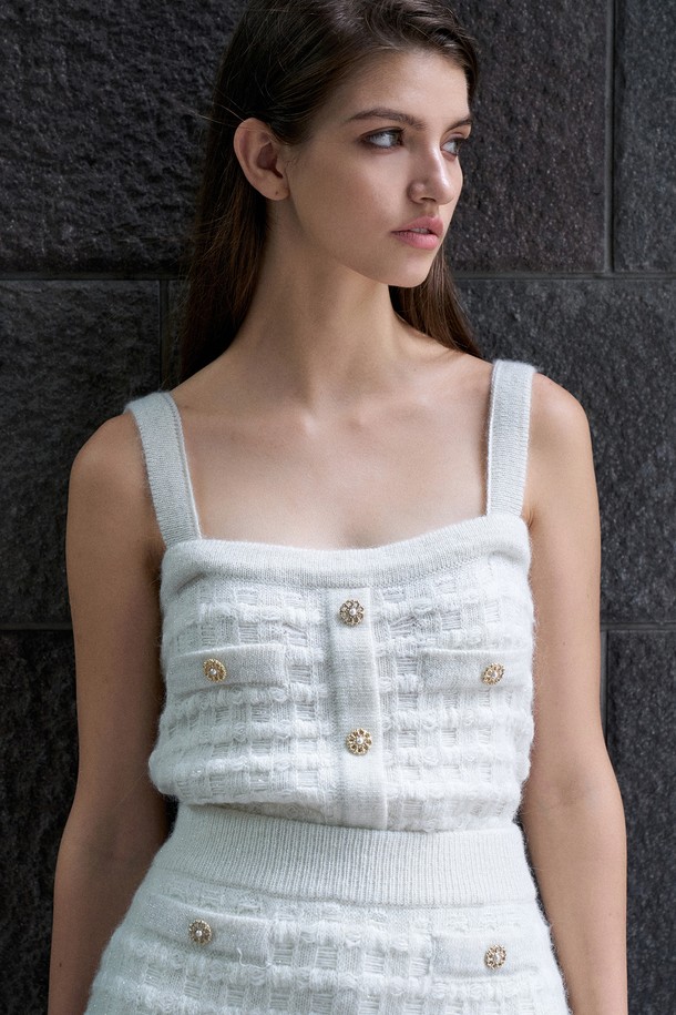 RENEJ - 스웨터 - Tweed Sleeveless Knit