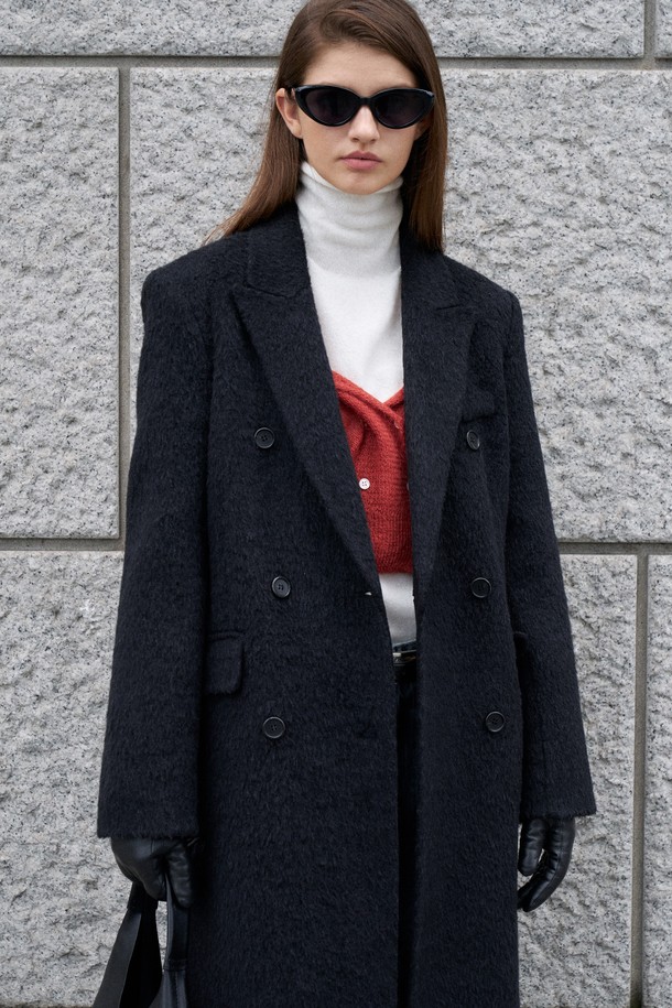 RENEJ - 가디건 - Alpaca Tailored Oversize Long Coat