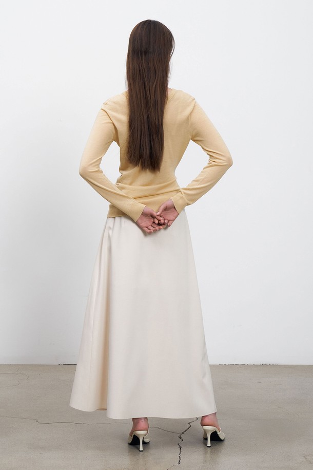 RENEJ - 롱스커트 - Pleated Flair Long Skirt