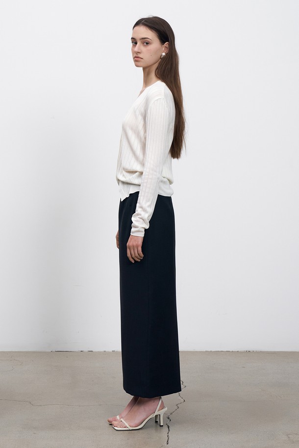 RENEJ - 롱스커트 - Wool Blended H-line Skirt