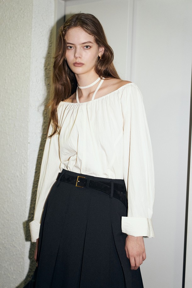 RENEJ - 블라우스 - Shirring Blouse Top