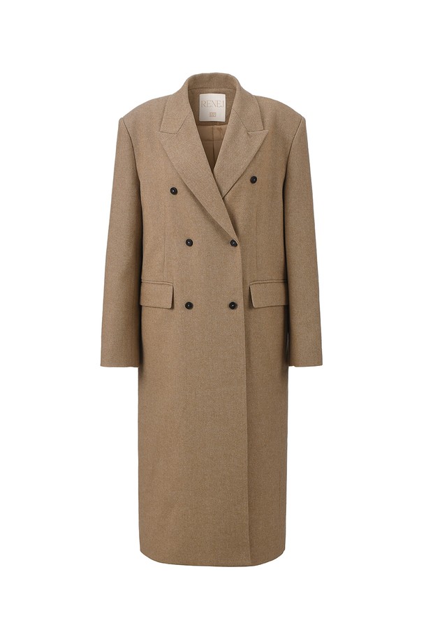 RENEJ - 가디건 - Twill Double Long Coat