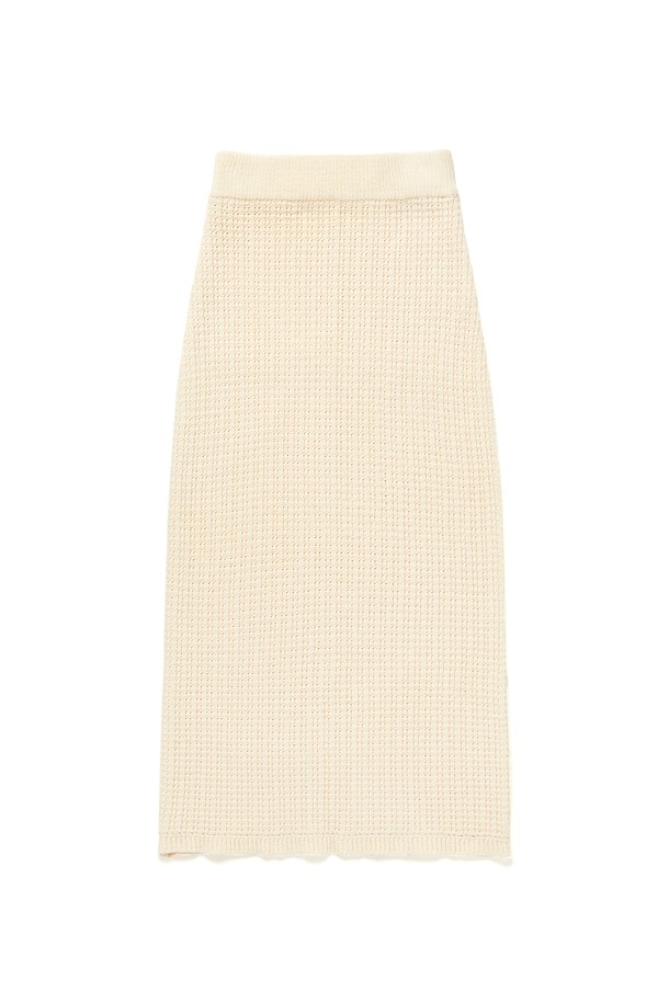 RENEJ - 롱스커트 - Cotton Slit Knit Skirt