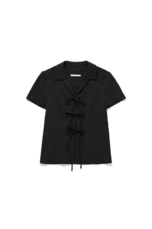 RENEJ - 블라우스 - Slim Line Ribbon Blouse