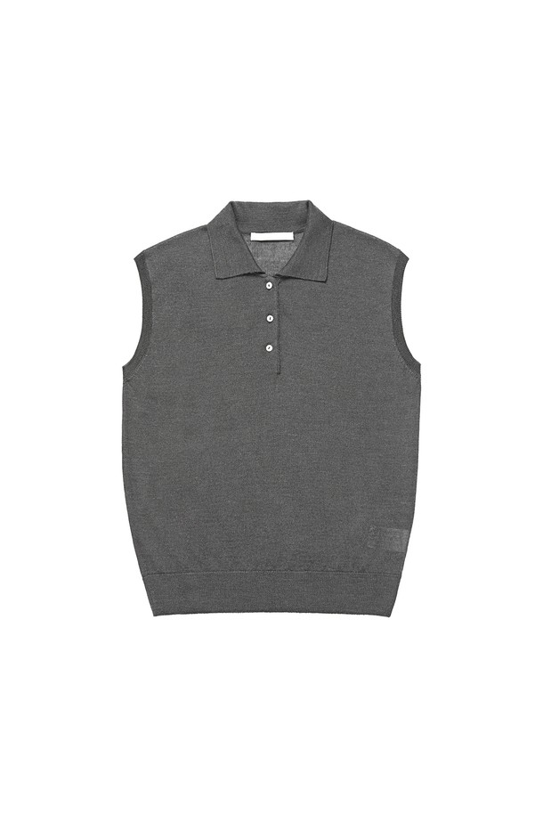 RENEJ - 스웨터 - Sleeveless Collar Knit