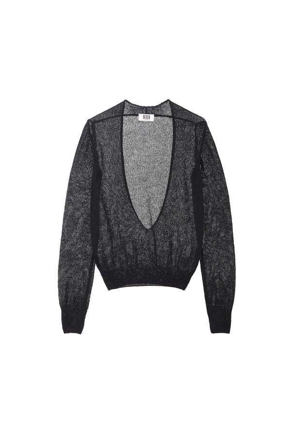 RENEJ - 스웨터 - Mohair plunge neck Knit