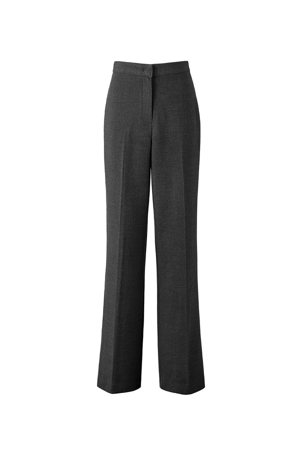 RENEJ - 롱/미디팬츠 - Classic Wide Wool Pants