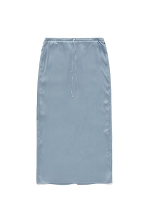 String Satin Long Skirt