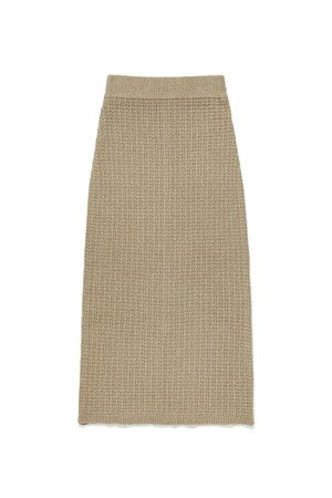 Cotton Slit Knit Skirt