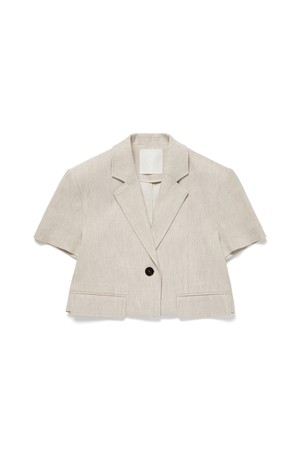 Collar Linen Half Jacket