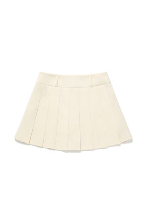 Classic Belted Pleats Skirt