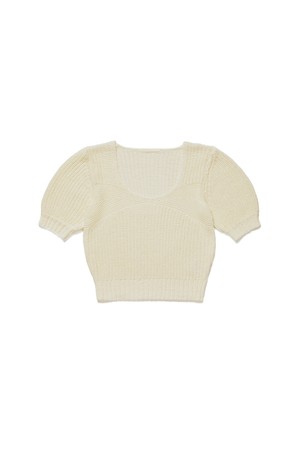 Puff Sleeve Netted Knit