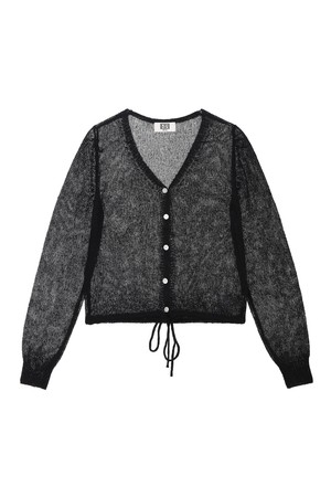 Mohair String Knit Cardigan