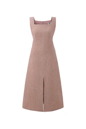 Square Neck Tweed Dress