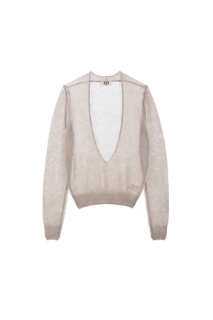 Mohair plunge neck Knit