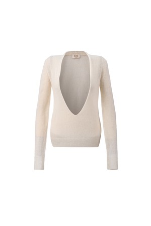 Mohair plunge neck Knit