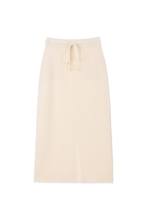 String Pocket Wool Skirt