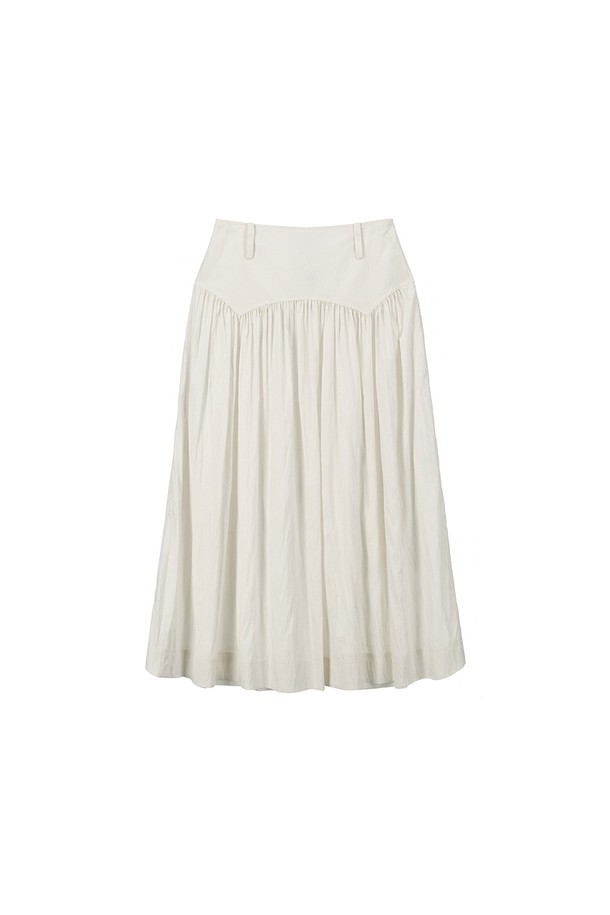 와이드 플레어 롱 스커트

**Windy Flare Long Skirt(와이드 플레어 롱 스커트)**는 여성스러운 실루엣을 연출하는 롱 스커트입니다. 레이온과 나일론 혼방 소재로 제작되어 얇고 뻣뻣한 촉감과 함께 봄, 여름, 가을 시즌에 착용하기 좋습니다. 허리 상단의 곡선 디테일과 하단의 개더링 디테일이 플레어 라인을 더욱 풍성하게 만들어 볼륨감 있는 스타일을 완성합니다. 안감이 있어 비침 걱정 없이 편안하게 착용 가능하며, 신축성이 있어 활동성을 높였습니다. 데이트룩, 카페룩, 모임룩 등 다양한 TPO에 클래식, 미니멀, 로맨틱 스타일로 연출해보세요.
