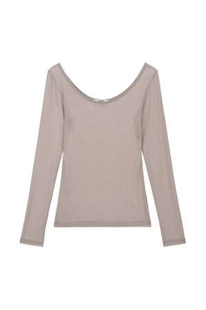 New deep U-neck T-shirt