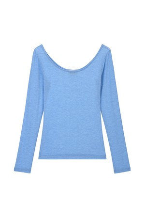 New deep U-neck T-shirt
