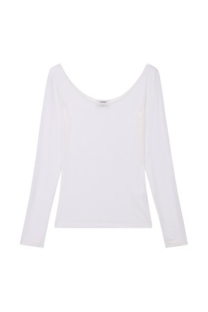 New deep U-neck T-shirt