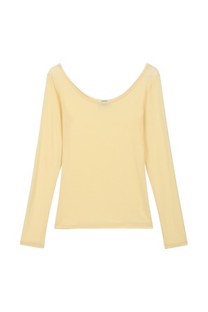 New deep U-neck T-shirt