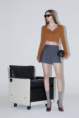 Boucle Button Short Cardigan