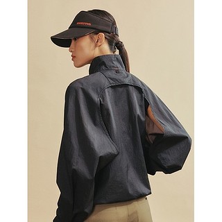 여자 스탠드넥 경량 자켓_블랙-a